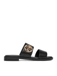 Lasocki Klapki CEO-RST-EMIE-03 Czarny. Czarne klapki damskie Lasocki, bez wzorów, ze skóry, bez obcasa. Za 129.99 zł.