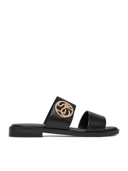 Lasocki Klapki CEO-RST-EMIE-03 Czarny. Czarne klapki damskie Lasocki, bez wzorów, ze skóry, bez obcasa. Za 129.99 zł.