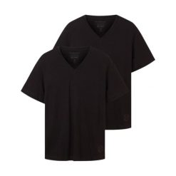 Męska Koszulka Tom Tailor Doublepack V-neck Tee Black 1037738 29999. Czarne t-shirty męskie Tom Tailor, l, bez wzorów, bez kołnierzyka. Za 89.99 zł.