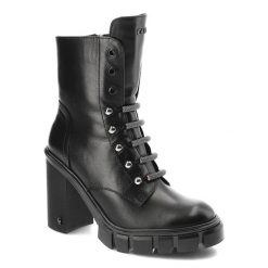 Czarne Botki Carinii Eleganckie Skórzane Buty Na Obcasie. Czarne botki damskie Carinii, ze skóry, bez obcasa, na obcasie. Za 689.00 zł.
