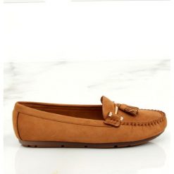 Brązowe Mokasyny damskie camel L7183 Camel. Brązowe mokasyny damskie ButyModne, z materiału. W wyprzedaży za 99.00 zł.