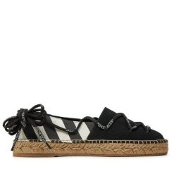 Espadryle Off-White. Czarne espadryle damskie OFF-WHITE, bez wzorów, bez obcasa, bez zapięcia. Za 959.99 zł.