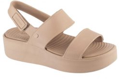 Sandały damskie, Arch Fit Upbeat – Sunrise. Brązowe sandały damskie Skechers, bez wzorów, z materiału, bez obcasa, bez zapięcia. Za 179.99 zł.