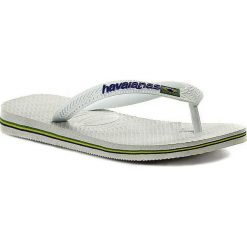 Japonki HAVAIANAS - Brasil Logo 41108500001 White. Białe klapki męskie Havaianas, z tworzywa sztucznego. Za 99.00 zł.
