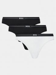 Boss Komplet 3 par fig klasycznych 50510016 Biały. Białe figi damskie Boss, xxl, bez wzorów, z bawełny. Za 139.99 zł.