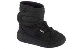 Buty turystyczne zimowe śniegowce damskie, Superbubble Boot. Czarne obuwie sportowe damskie Fila, z materiału, przed kolano. Za 249.00 zł.