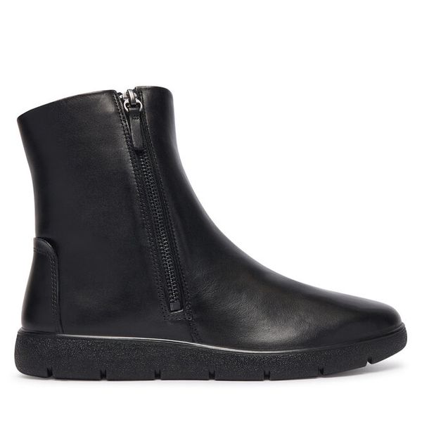 Botki ECCO. Czarne botki damskie ecco, bez obcasa, na płaskiej podeszwie, bez zapięcia. Za 619.99 zł.