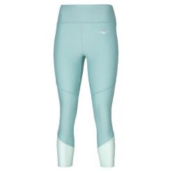 Damskie legginsy 3/4 Mizuno Impulse Core. Niebieskie legginsy damskie Mizuno, bez wzorów. Za 223.50 zł.