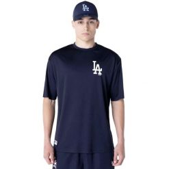 T-Shirt New Era League Essentials Tee Losdod Dorośli. Niebieskie t-shirty męskie New Era, l, bez wzorów, z materiału, klasyczne, bez kołnierzyka. Za 168.99 zł.