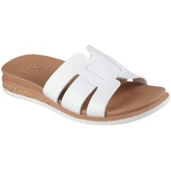 Plaskanie damskie Skechers Desert Kiss Low Pe. Białe klapki damskie Skechers, bez wzorów, z syntetyku, sportowe, bez obcasa. Za 390.00 zł.