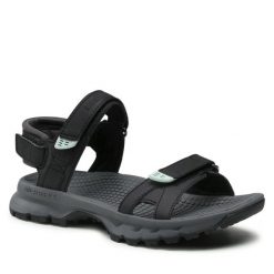 Sandały Merrell. Czarne obuwie sportowe damskie Merrell, bez wzorów, trekkingowe. Za 249.99 zł.