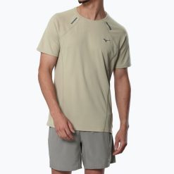Koszulka do biegania męska Mizuno Active DryAeroFlow Tee. Brązowe koszulki sportowe męskie Mizuno, l, bez wzorów, z materiału, bez kołnierzyka, bez ramiączek, do biegania. Za 229.99 zł.