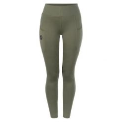 Damskie legginsy jeździeckie z pełną przyczepnością Cavallo Lin. Zielone legginsy damskie CAVALLO, z aplikacjami, do jazdy konnej. Za 391.50 zł.