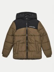 Jack & Jones Junior Kurtka zimowa Canteen BlockIing 12258878 Brązowy Regular Fit. Brązowe buty zimowe chłopięce Jack & Jones Junior, na zimę, bez wzorów, z syntetyku, bez kaptura. Za 199.99 zł.