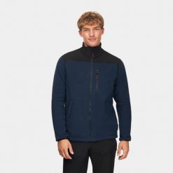 Bluza polarowa turystyczna Alpinus Caen 200. Czarne bluzy męskie Alpinus, l, bez wzorów, z polaru, bez kaptura. Za 379.00 zł.