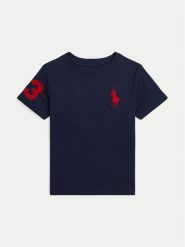 Polo Ralph Lauren Bluzka 322853891018 Granatowy Regular Fit. Niebieskie t-shirty dla chłopców Polo Ralph Lauren, bez wzorów, z bawełny, bez ramiączek. Za 139.99 zł.