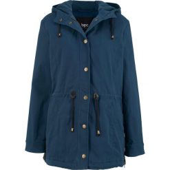 Parka z regulacją obwodu bonprix ciemnoniebieski. Niebieskie parki damskie bonprix. Za 169.99 zł.