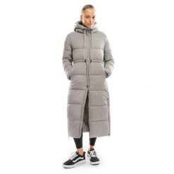 Długi puchowy płaszcz damski Lifestyle Siroko Hemisphere. Szare kurtki damskie SIROKO, m, bez wzorów, z puchu, bez kaptura. Za 593.00 zł.