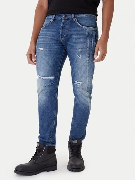 G-Star Raw Jeansy Contor 3D D27222-E106 Niebieski Slim Fit. Niebieskie eleganckie spodnie męskie G-Star Raw, m, bez wzorów, z bawełny. Za 429.99 zł.
