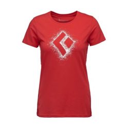 Koszulka damska bawełniana Black Diamond Chalked Up 2.0 Tee z krótkim rękawem. Czerwone t-shirty damskie Black Diamond, s, bez wzorów, z bawełny, bez kołnierzyka. Za 89.99 zł.
