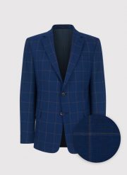 PAKO LORENTE – Granatowa marynarka casualowa w kratę. Marynarki męskie Pako Lorente, bez wzorów, z bawełny, casualowe. Za 399.99 zł.