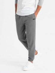 Klasyczne spodnie dresowe ze ściągaczami unisex szare V18 OU-PSBC-0100 XS/S. Szare spodnie sportowe męskie Ombre, m, bez wzorów, z dresówki. Za 302.57 zł.