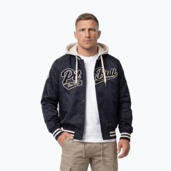 Kurtka męska Pitbull Mason San Diego Baseball Hooded. Niebieskie kurtki męskie PITBULL, m, bez wzorów, z nylonu, bez kaptura. Za 399.99 zł.