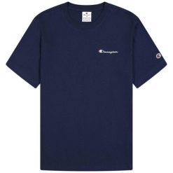 Męska Koszulka Z Krótkim Rękawem. Niebieskie koszulki sportowe męskie Champion, m, bez wzorów, bez kołnierzyka, bez ramiączek, trekkingowe. Za 132.99 zł.
