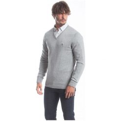 Polo Club C.H..A Sweter Męski L Szary. Szare swetry przez głowę męskie Polo Club C.H..A, dekolt w kształcie v. W wyprzedaży za 259.00 zł.