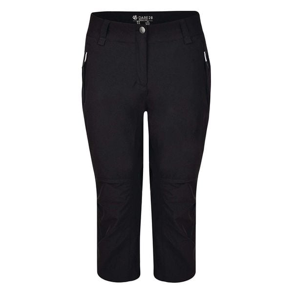 Damskie Spodnie Trekkingowe 3/4 Melodic II. Czarne spodnie materiałowe damskie Dare 2b, xs, bez wzorów, z elastanu. Za 99.99 zł.