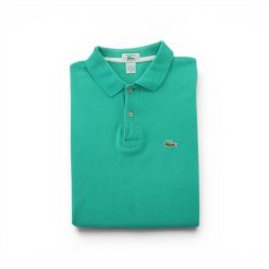 Second life - Koszulka polo męska vintage Lacoste Y2K - Stan dobry. Niebieskie koszulki polo męskie Lacoste, l, bez wzorów, z materiału, eleganckie, bez ramiączek. Za 106.46 zł.
