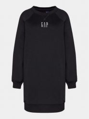 Gap Sukienka codzienna 729748-01 Czarny Regular Fit. Czarne sukienki damskie GAP, na co dzień, xs, bez wzorów, z bawełny, bez kołnierzyka, bez ramiączek, proste. Za 159.99 zł.