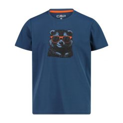 Koszulka dziecięca CMP 38T6744. Niebieskie t-shirty dla chłopców CMP, bez wzorów, z materiału, bez ramiączek. Za 62.99 zł.