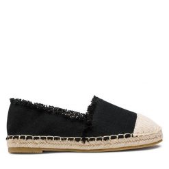 Espadryle DeeZee. Czarne espadryle damskie DeeZee, bez wzorów, bez obcasa, bez zapięcia. Za 89.99 zł.