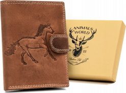 Always Wild Duży, skórzany portfel męski w orientacji pionowej zapinany na zatrzask - Always Wild NoSize. Portfele męskie Always Wild, bez wzorów. Za 96.19 zł.