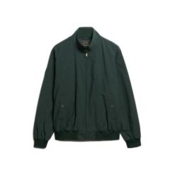 Kurtka Superdry Classic Harrington. Zielone kurtki męskie Superdry., na jesień, m, bez wzorów, z materiału, eleganckie, bez kaptura. Za 497.55 zł.