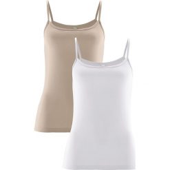Top (2 szt.) bonprix cielisty + biały. Topy damskie marki DOMYOS. Za 49.98 zł.