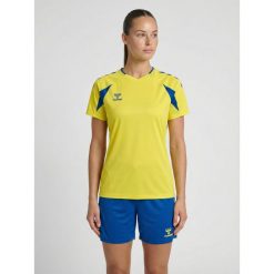 Damski jersey Hummel Core 2.0. Niebieskie koszulki sportowe damskie Hummel, bez wzorów, z jersey, sportowe, bez kołnierzyka. Za 170.50 zł.