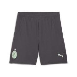 Męskie szorty AC Milan 24/25 PUMA Shadow Gray Fresh Mint Green. Zielone krótkie spodenki sportowe męskie Puma, m, bez wzorów, z materiału. Za 207.10 zł.