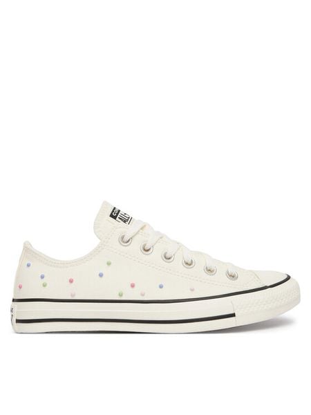 Converse Trampki Chuck Taylor All Star Mini Studs A17872C Écru. Białe trampki i tenisówki damskie Converse, bez wzorów, z materiału, retro, bez zapięcia. Za 298.99 zł.