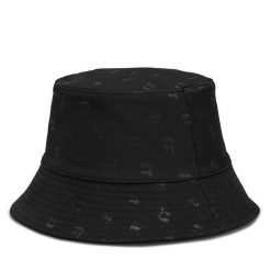 Kapelusz KARL LAGERFELD. Czarne czapki i kapelusze damskie KARL LAGERFELD, bez wzorów. Za 259.99 zł.