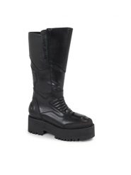 Tommy Jeans Kozaki Tjw Long Shaft Biker EN0EN02376 Czarny. Czarne kozaki damskie Tommy Jeans, z jeansu, bez obcasa, na słupku. Za 1,099.00 zł.