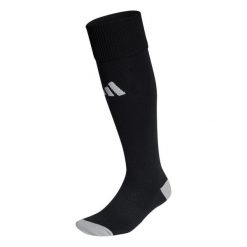 Getry piłkarskie Adidas Milano 23. Czarne legginsy sportowe męskie Adidas, bez wzorów, z elastanu, do piłki nożnej. Za 34.00 zł.