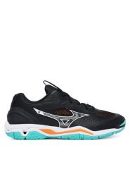 Mizuno Buty halowe Wave Stealth 6 X1GA2430 Czarny. Czarne buty sportowe męskie Mizuno, ze skóry, bez zapięcia. Za 419.99 zł.
