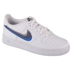 Buty sportowe Sneakersy chłopięce, Air Force 1 Impact Nn Gs. Białe buty sportowe chłopięce Nike, bez wzorów, z materiału, sportowe, bez zapięcia. Za 459.99 zł.