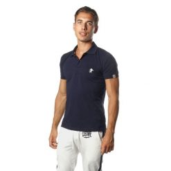 Leone 1947 Apparel Męska koszulka polo z krótkim rękawem. Niebieskie koszulki polo męskie LEONE 1947 APPAREL, m, bez wzorów, z bawełny, biznesowe, bez ramiączek. Za 63.11 zł.