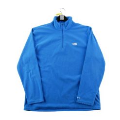 Second life - Bluza polarowa męska TKA 100 1/4 Zip - Stan dobry. Niebieskie bluzy męskie The North Face, l, bez wzorów, z polaru, bez kaptura. Za 122.16 zł.