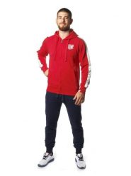 Bluza z bawełna z kaptur na co dzień na siłownię. Czerwone bluzy męskie LEONE 1947 APPAREL, xs, bez wzorów, z bawełny, bez kaptura. Za 189.41 zł.