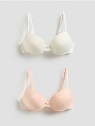 Biustonosz push-up 2 pack - złamana biel. Biustonosze Reserved, bez wzorów, z bawełny. Za 89.99 zł.