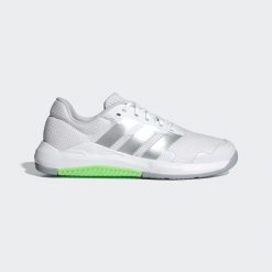 Buty treningowe Dropset Base. Białe obuwie sportowe damskie Adidas, bez wzorów, na fitness i siłownię. Za 279.00 zł.